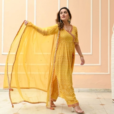 Picture of Cotton Printed Readymade Salwar Kameez Three Piece-code-120A