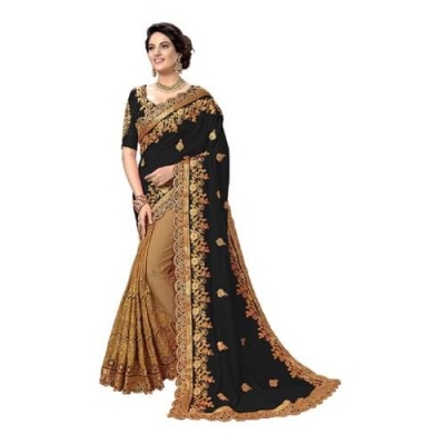 Picture of Georgette High Quality Embroidery Stylish Sharee ( S-175)