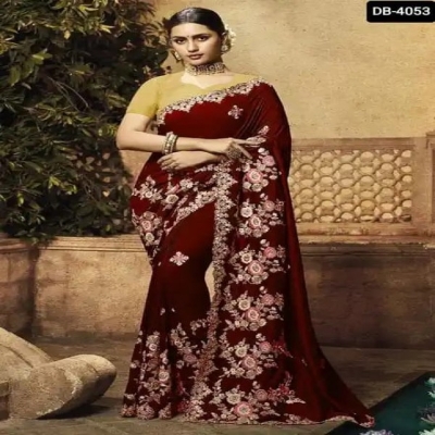 Picture of Indian Jeorjet High Quality Embroidery Stylish Sharee ( SSS-151)