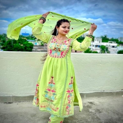 Picture of Georgette Embroidery Work Party Wear Party Dress For Women GR-09