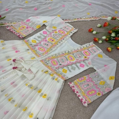 Picture of Georgette Embroidery Work Party Wear Party Dress For Women GR-14