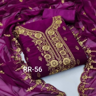 Picture of Embroidery & Stone Work Georgette Kameez Four Peace GRS-140