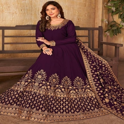 Picture of Georgette Embroidery Work Party Wear Party Dress For Women grm(1615)