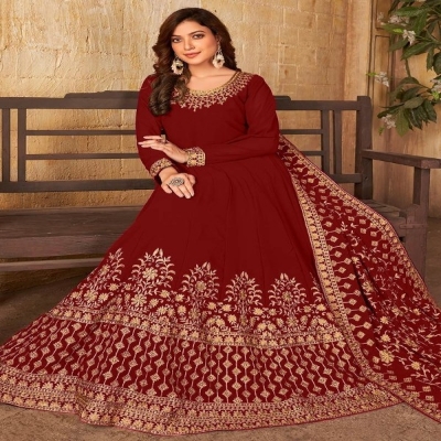 Picture of Georgette Embroidery Work Party Wear Party Dress For Women grm(1619)