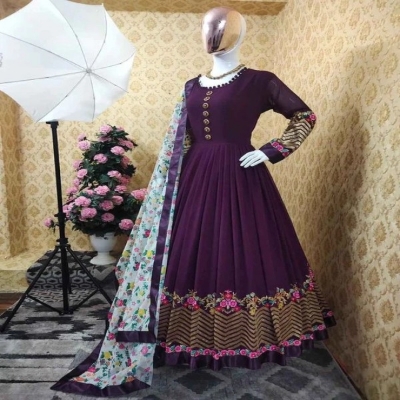 Picture of Georgette Embroidery Work Party Wear Party Dress For Women grm(1620)