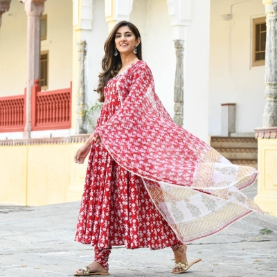 Picture of Cotton Printed Readymade Salwar Kameez Three Piece-code-bk-07