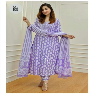 Picture of Cotton Printed Readymade Salwar Kameez Three Piece-code-bk-08