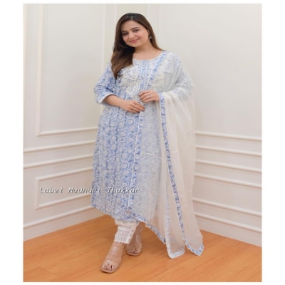 Picture of Cotton Printed Readymade Salwar Kameez Three Piece-code-bk-09