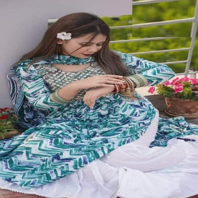 Picture of Cotton Printed Readymade Salwar Kameez Three Piece-code-bk-14