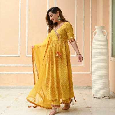 Picture of Cotton Printed Readymade Salwar Kameez Three Piece-code-bk-17