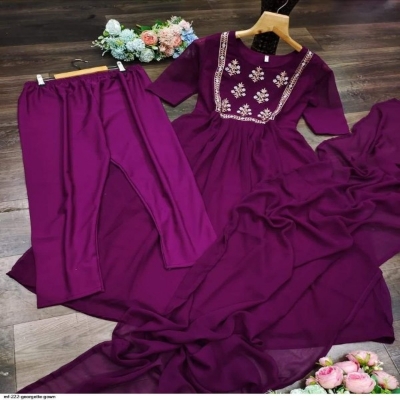 Picture of Georgette Embroidery Work Party Wear Party Dress For Women GM-05