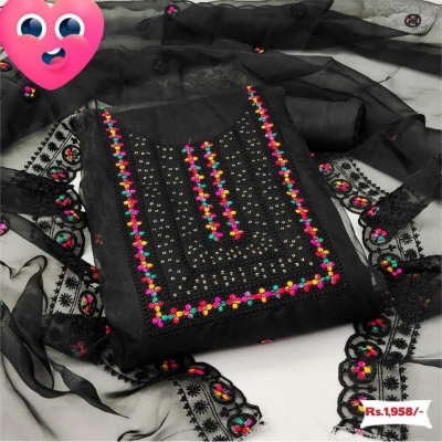 Picture of Embroidery & Stone Work Georgette Kameez Four Peace(GR-20)