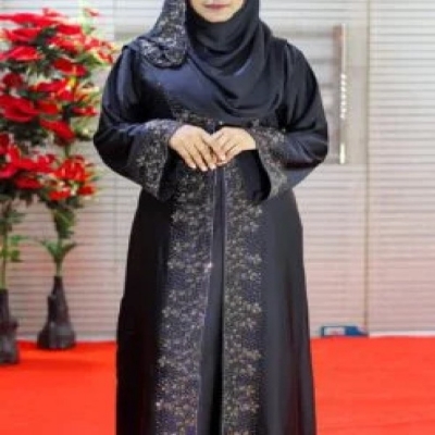 Picture of Borkha + Hijab Dubai Cherry Amazing Premium Qua...(B-11)