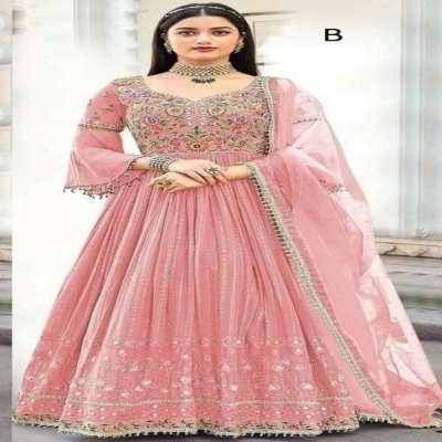 Picture of Georgette Embroidery Work Grown Party Dress GPD-107