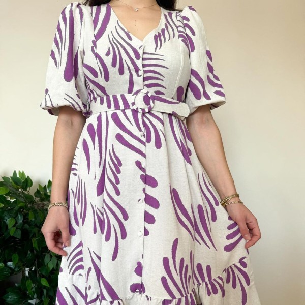 Picture of Attractive Stylish Women Premium-Quality Long Dress One Piece Tops For Girls Long Kurti Linen Fabric/girls(2044)