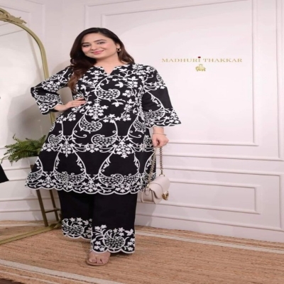 Picture of Embroidary georjet 2 picee (ku-19)