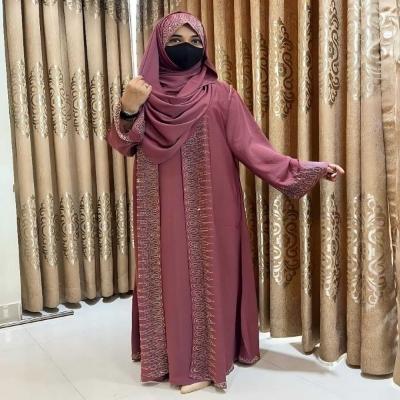 Picture of Shamuk Borka Borkha + Hijab Dubai Cherry Amazing Premium Qua...(B-30