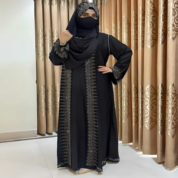 Picture of Shamuk Borka Borkha + Hijab Dubai Cherry Amazing Premium Qua...(B-32