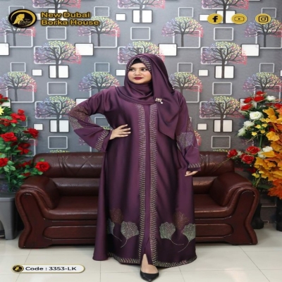 Picture of Shamuk Borka Borkha + Hijab Dubai Cherry Amazing Premium Qua...(B-37