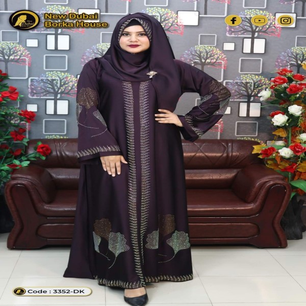 Picture of Shamuk Borka Borkha + Hijab Dubai Cherry Amazing Premium Qua...(B-37