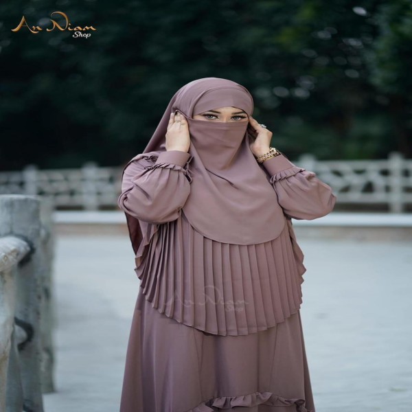 Picture of Shamuk Borka Borkha + Hijab Dubai Cherry Amazing Premium Qua...(B-42
