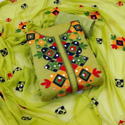 Picture of Ari Work embodari Cotton Stylish Gorgeous Three Piece Shalwar Kamiz Dresses(AR-139)