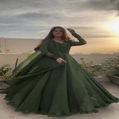 Picture of Georgette Embroidery Work Party Wear Party Dress For Women GR-26