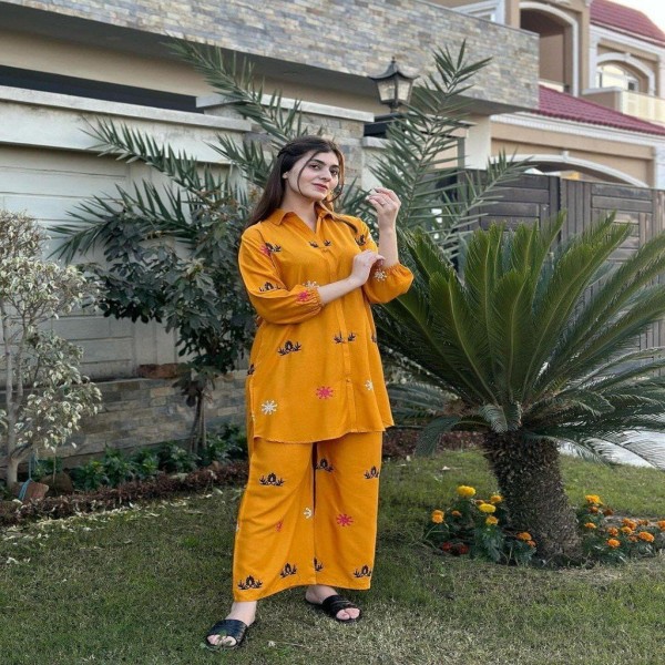 Picture of Embroidary Lilen Kurti Set 2peace (ku-22)