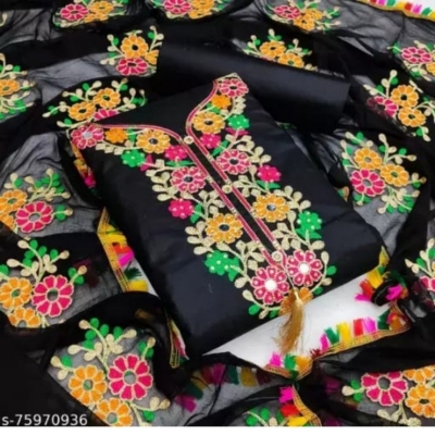 Picture of Ari Work embodari Cotton Stylish Gorgeous Three Piece Shalwar Kamiz Dresses(AR-139A)