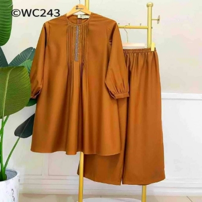 Picture of Embroidary work silk top"s 2 peace  ku-30