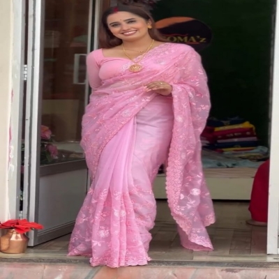 Picture of Georgette High Quality Embroidery Stylish Sharee ( SA-207 )