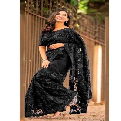 Picture of Georgette High Quality Embroidery Stylish Sharee (S-102)