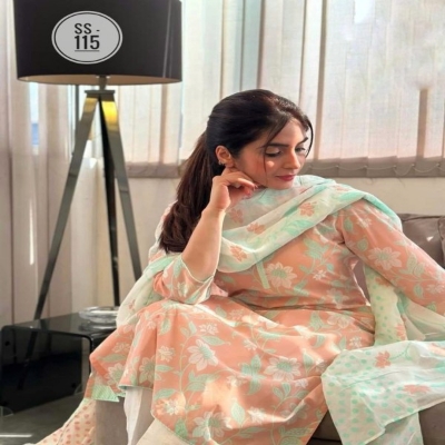 Picture of Cotton Printed Readymade Salwar Kameez Three Piece-code-TP-18