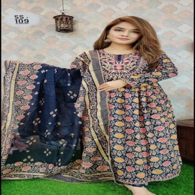 Picture of Cotton Printed Readymade Salwar Kameez Three Piece-code-TP-10