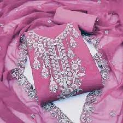 Picture of Embroidery & Stone Work Georgette Kameez Four Peace GR-153