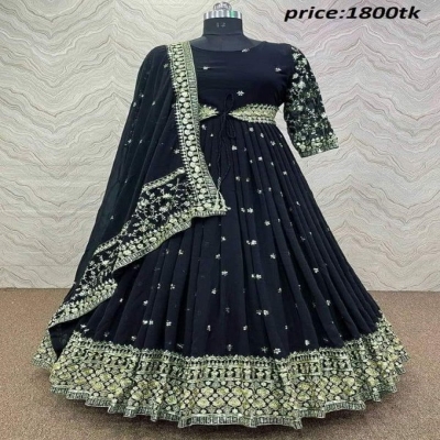 Picture of Georgette Embroidery Work Grown Party Dress GPD-100