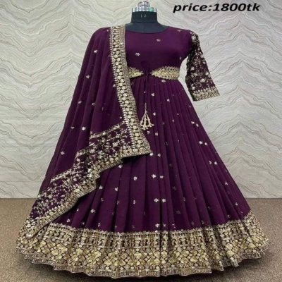 Picture of Georgette Embroidery Work Grown Party Dress GPD-101