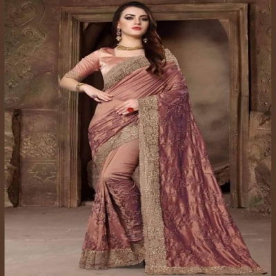 Picture of Indian Jeorjet High Quality Embroidery Stylish Sharee ( SS-136)
