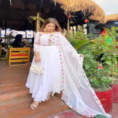 Picture of Georgette Embroidery Work Party Wear Party Dress For Women GM-16