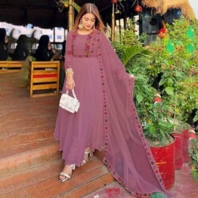 Picture of Georgette Embroidery Work Party Wear Party Dress For Women GM-15