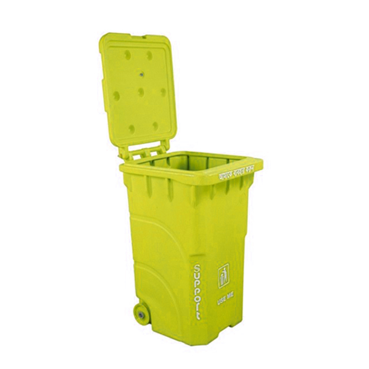 Support SD 08 With Wheel Dustbin 140Ltr SM Yellow