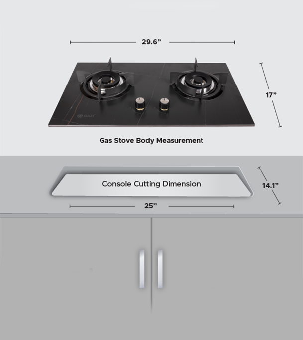 Buy  Gazi Smiss Double Gas Stove Made by High Quality Ceramic Marble Body and Brass Burner Cap- EG-B740M -(Best Price) Online at Best Price in Bangladesh
