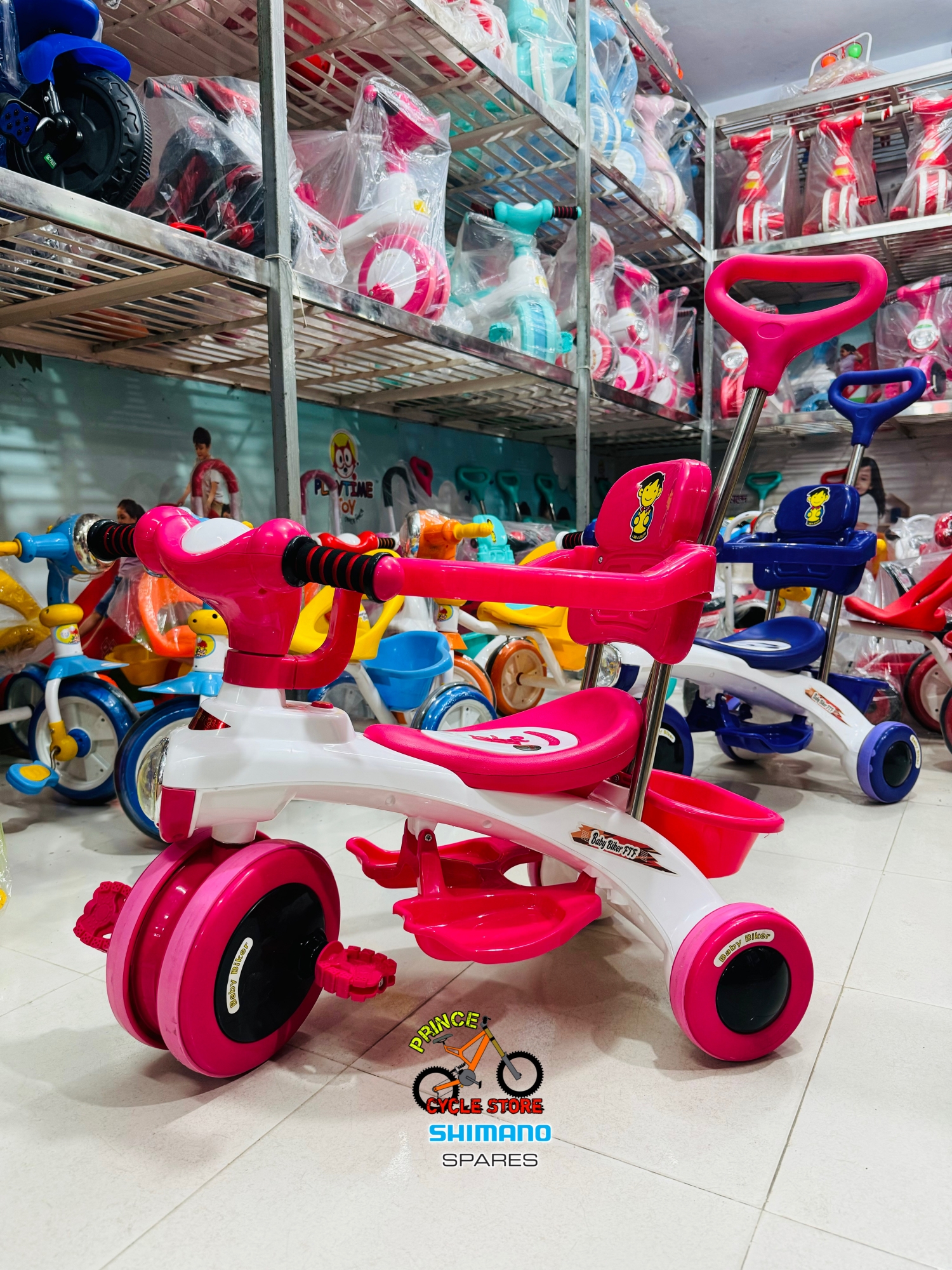 Buy China Tricycle Complete 9M - Pink/Blue/Red/Purple/Light Green Tricycle For Baby Kids Music & light Prince Cycle Store At Best Price In Bangladesh