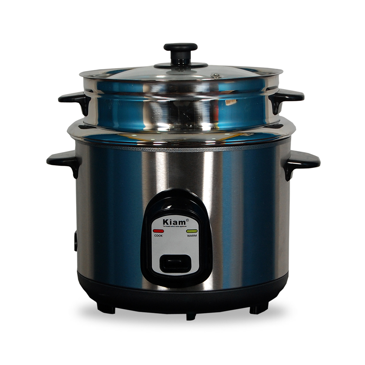 Picture of "Kiam SJBS-8802 Stainless Steel Double Pot Rice Cooker - 1.8 Liter "