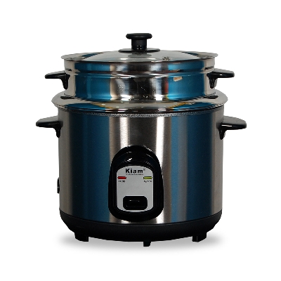 Picture of "Kiam SJBS-8802 Stainless Steel Double Pot Rice Cooker - 1.8 Liter "