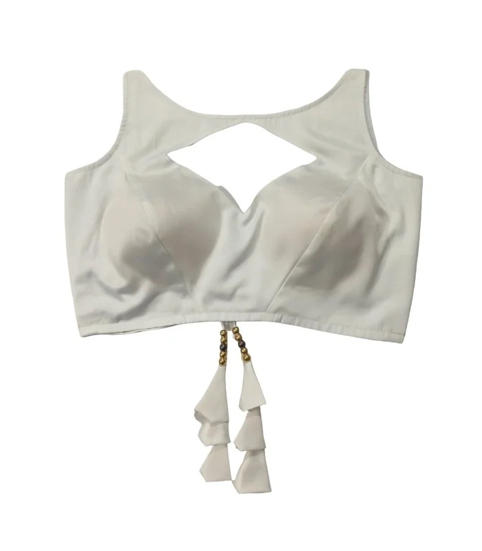 Picture of New White Sleeveless Blouse For Women