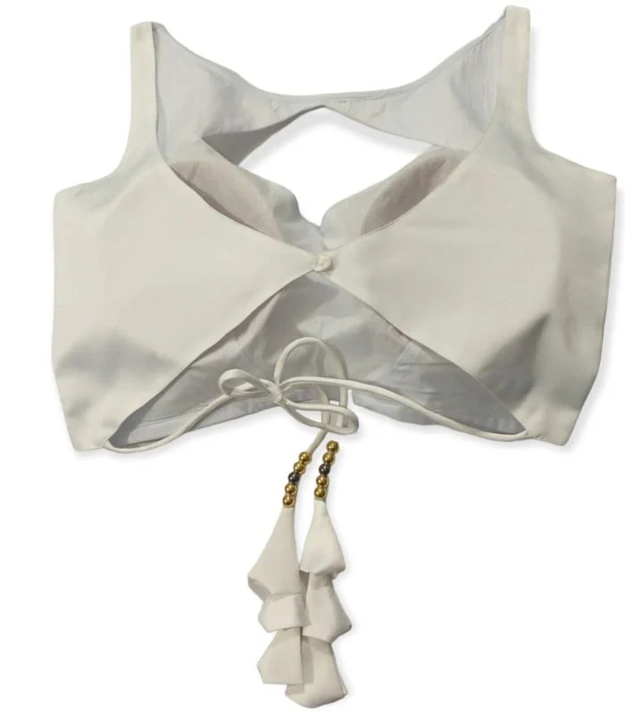 Picture of New White Sleeveless Blouse For Women