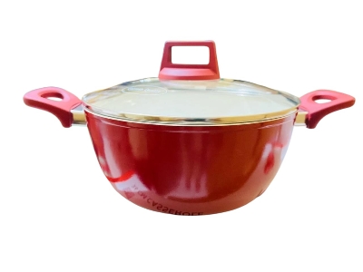 Picture of casserole with glass lid ceramic inducation bottom -24 cm