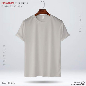 Buy Men's Premium Solid T-Shirt- Ash at Best Price In Bangladesh