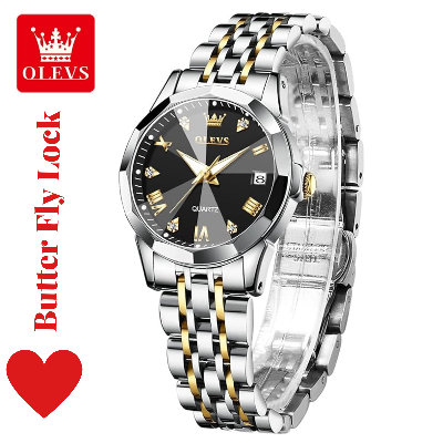 Buy Butter Fly Lock OLEVS Watch for Women - Blackat Best Prices in Bangladesh